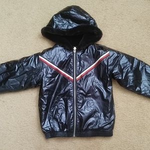 Tommy Hilfiger little girls Metalli hooded jacket
